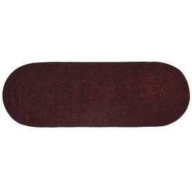 Chenille Solid Collection (Color: Burgundy, size: 24" x 108" Runner)