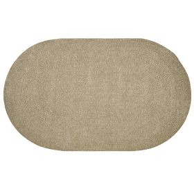 Chenille Solid Collection (Color: Dove, size: 96" x 120" Oval)