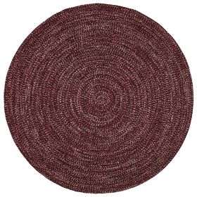 Chenille Tweed Collection (Color: Burgundy/Mauve, size: 96" Round)