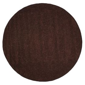 Chenille Solid Collection (Color: Chestnut, size: 96" Round)