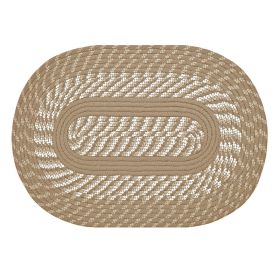 Newport Collection (Color: Tan, size: 96" x 120" Oval)