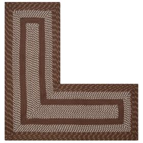 Newport Collection (Color: Brown, size: 20" x 48" x 48" L-Shape)