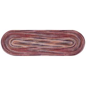 Ombre Chenille Collection (Color: Burgundy, size: 24" x 72" Runner)