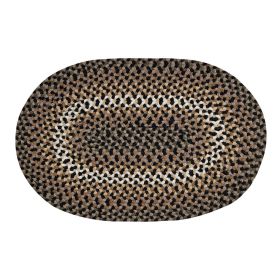 Woodbridge Oval Collection (Color: Black, size: 88" x 112" Oval)