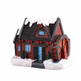Christmas Small House Micro Landscape Resin Decorations (Option: Medium Type E Type)