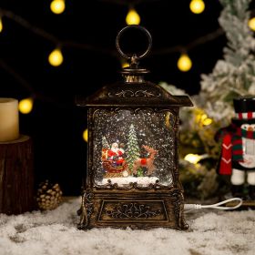 Christmas Crystal Ball Music Box Decoration (Option: Bronze Old Man)
