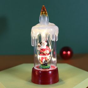 Christmas Decorations Candle Light Desktop Ornaments (Option: Copper Wire Old Man)